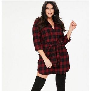 Plaid Shirt Dress